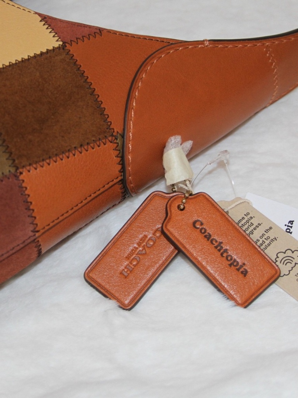 COACH Coachtopia Alter Ego Brooklyn Shoulder Bag 28 Patchwork Checkerboard NWT - Picture 4 of 5